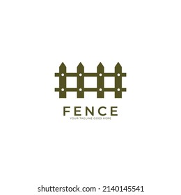 Ilustración del logotipo de diseño de la cerca