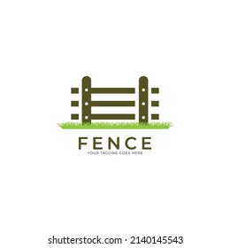 Fence design logo template illustration