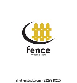 Fence design logo template illustration
