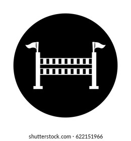fence equestrian isolated icon