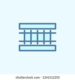 fence field outline icon. Element of 2 color simple icon. Thin line icon for website design and development, app development. Premium icon