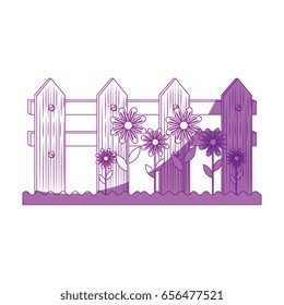 fence and flowers icon