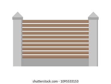 Fence, fragment, vector illustration