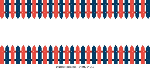 Fence Frame isolated white background with copy space. Fencing Border with Blank backdrop. Groovy vector can used Web banner, poster design template. EPS 10. Vector aesthetic.