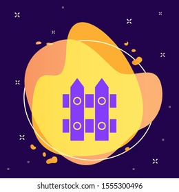 Fence, garden icon - Vector outline symbol design from