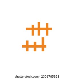 fence geometric symbol simple logo vector