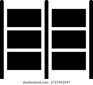 fence glyph icon illustration vector