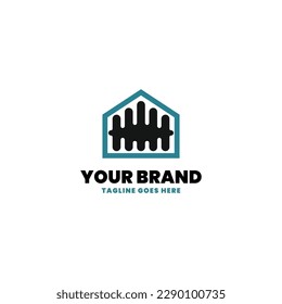 Fence home solution logo design vector illustration, fence logo design