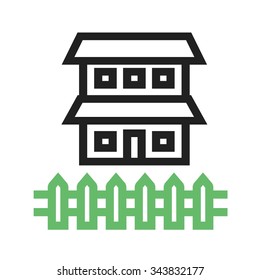 Fence, house, boundary icon vector image.Can also be used for housing. Suitable for mobile apps, web apps and print media.