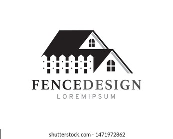 Fence Or House Logo Symbol Or Icon Template