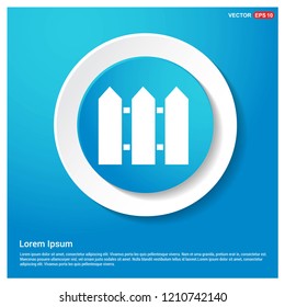 Fence Icon Abstract Blue Web Sticker Button - Free vector icon