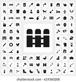 fence icon. agriculture set. vector sign symbol on white background