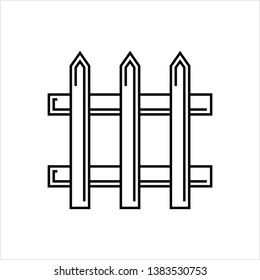 Fence Icon, Area Enclosure Icon Vector Art Illustration