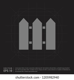 Fence Icon - Black Creative Background - Free vector icon