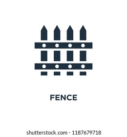 Fence icon. Black filled vector illustration. Fence symbol on white background. Can be used in web and mobile.
