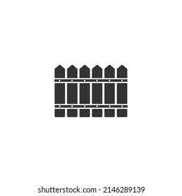 Fence icon in black flat design, From property, commercial house and real estate icons, mortgage icons, icon vector illustration