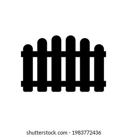 Fence icon. Black silhouette. Front view. Vector simple flat graphic illustration. The isolated object on a white background. Isolate.