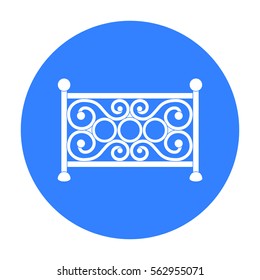 Fence icon in black style isolated on white background. Park symbol stock vector illustration.