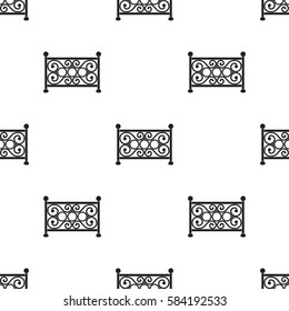 Fence icon in black style isolated on white background. Park pattern stock vector illustration.