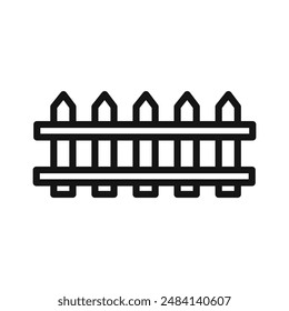 fence icon black and white vector sign