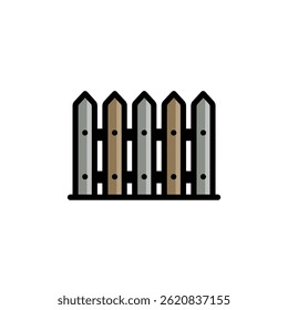 Fence icon borders property simple design
