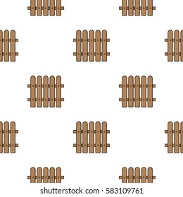 Fence icon in cartoon style isolated on white background. Sawmill and timber pattern stock vector illustration.
