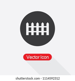 Fence Icon In Circle Vector Illustration Eps10