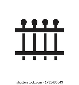 Zaun-Symbol-Design einzeln auf weißem Hintergrund