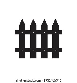 Zaun-Symbol-Design einzeln auf weißem Hintergrund
