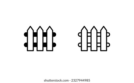 Zaun-Symbol-Design mit weißer Hintergrund-Vektorgrafik