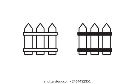 Fence icon design with white background stock illustration