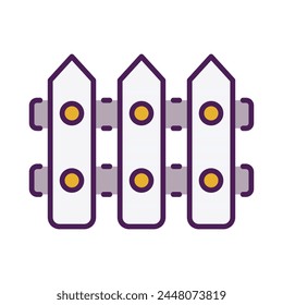Fence icon editable stock vector illustration.