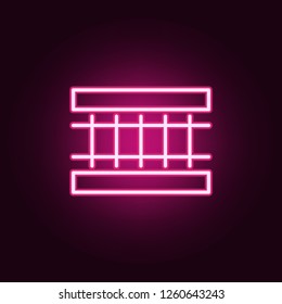 fence icon. Elements of web in neon style icons. Simple icon for websites, web design, mobile app, info graphics