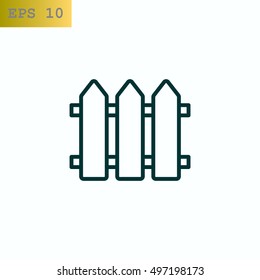  Fence icon Flat.