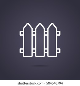  Fence icon Flat.