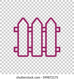  Fence icon Flat.