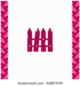 Fence icon Flat Design. Isolated Illustration.
