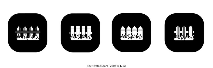 Fence icon in flat. A fence icon design. Stock vector.