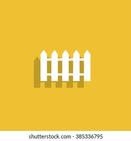 fence icon. Flat design style eps 10