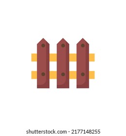 fence icon flat style design. fence icon vector illustration. isolated on white background.