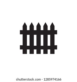 Fence Icon In Flat Style Vector For Apps, UI, Websites. Black Icon Vector Illustration.