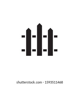 fence icon, glyph style design