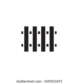 fence icon, glyph style design