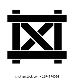 Fence icon glyph vector design