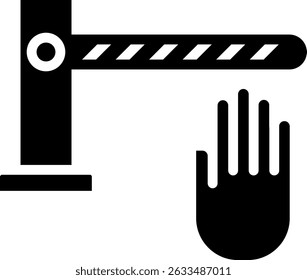 Ilustração do vetor de glifo do ícone de cerca