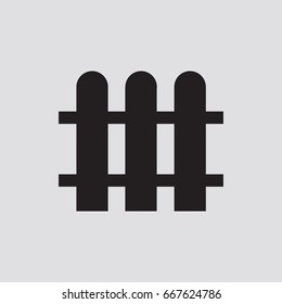 Fence icon infographic isolated on grey background.Vector illustration.