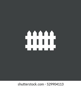 fence icon isolated on black background