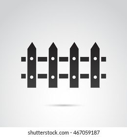 Fence icon isolated on white background. Vector art.