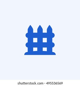 fence icon, isolated, white background