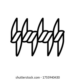fence icon line art design